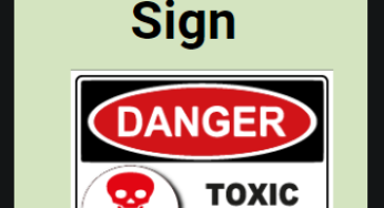 Toxic Hazard Sign