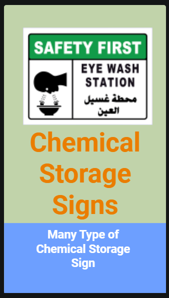 Chemical Storage Signs